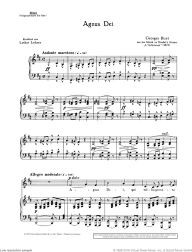 Agnus Dei (L'Arlesienne), D major