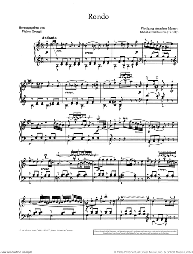 Rondo in A minor, K. 511
