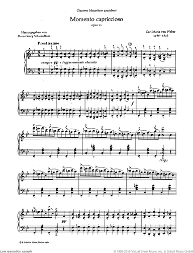 Momento capriccioso, Op. 12