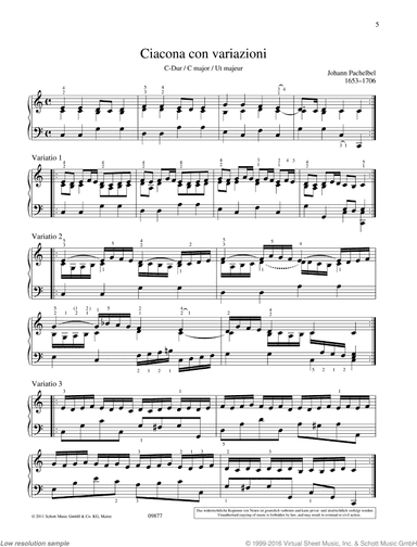 Ciacona con variazioni in C major