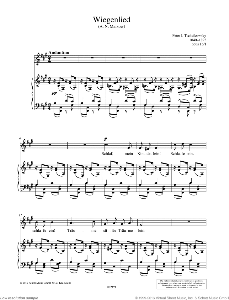 Lullaby, Op. 16/1