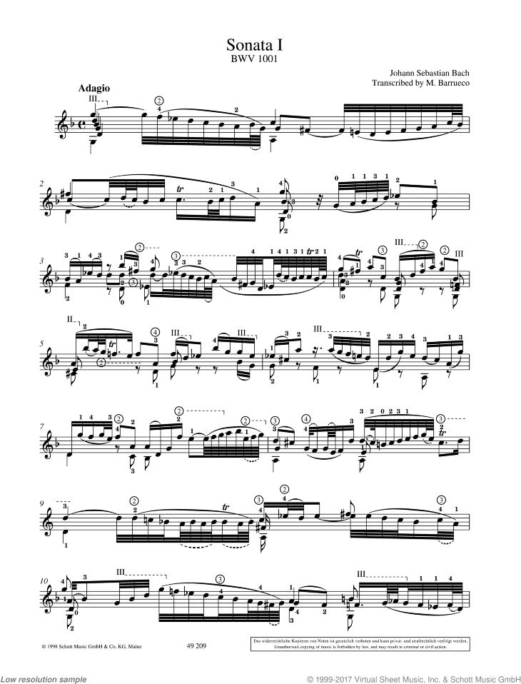 Sonata in G minor, BWV 1001