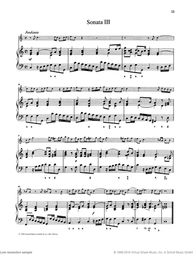 Sonata No. 3, from: 6 Sonate da Camera