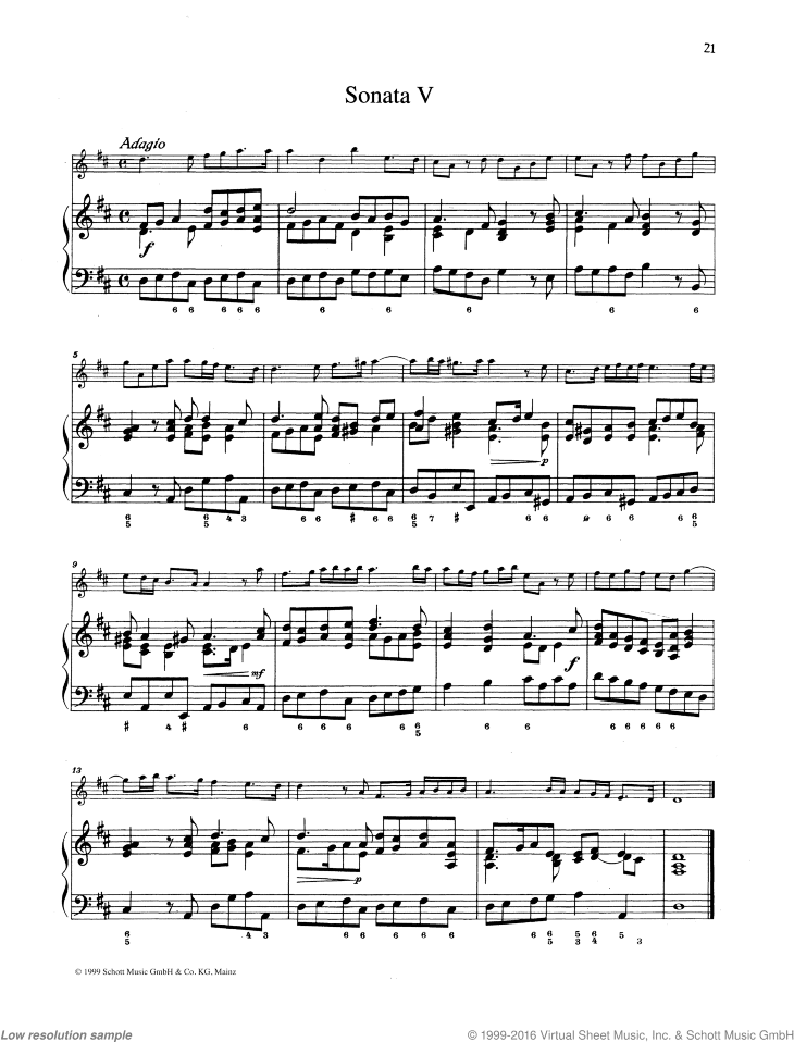 Sonata No. 5, from: 6 Sonate da Camera