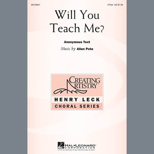 Will You Teach Me?