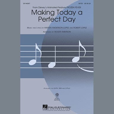 Making Today A Perfect Day (from Frozen Fever) (arr. Roger Emerson)