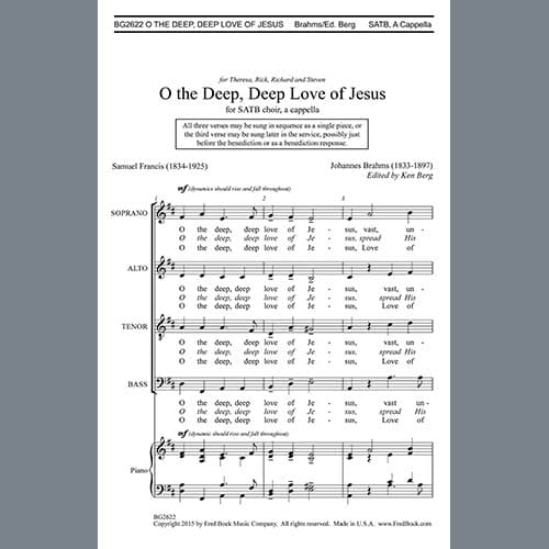 O The Deep, Deep Love Of Jesus (ed. Ken Berg)