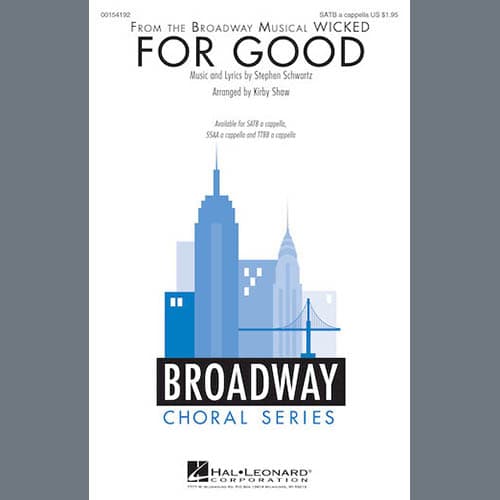 For Good (from Wicked) (arr. Kirby Shaw)