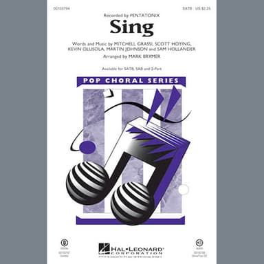 Sing (arr. Mark Brymer) - Bass