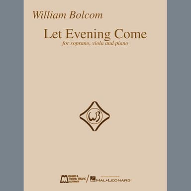 Let Evening Come (for soprano, viola and piano)