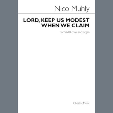 Lord, Keep Us Modest When We Claim
