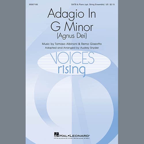 Adagio In Sol Minore (Adagio in G Minor) (arr. Audrey Snyder) - Violin 2