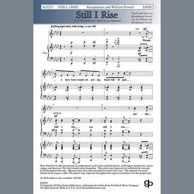 Still I Rise (arr. William and Rosephanye Powell)