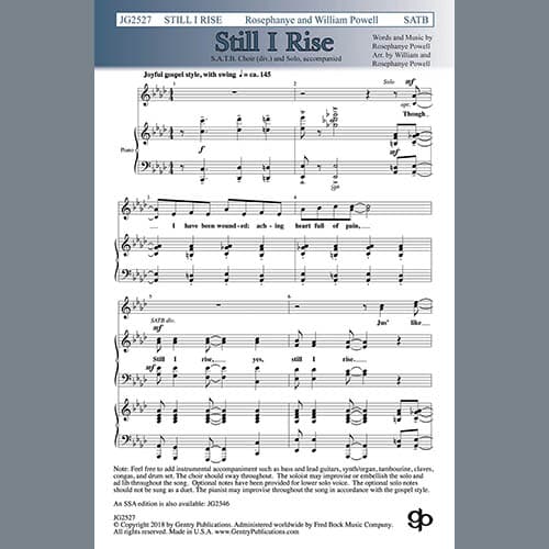 Still I Rise (arr. William and Rosephanye Powell)