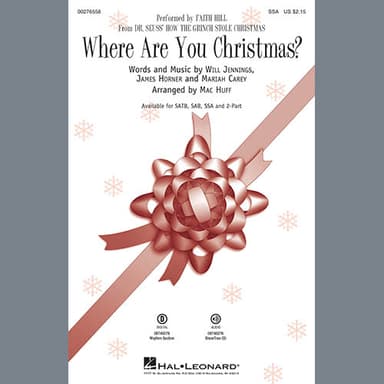 Where Are You Christmas? (arr. Mac Huff) (from How The Grinch Stole Christmas) - Guitar