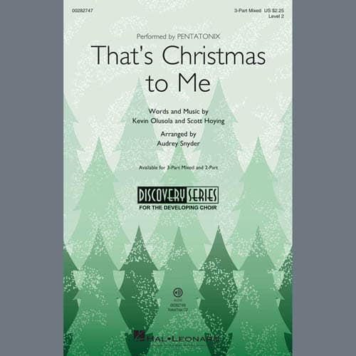 That's Christmas to Me (arr. Audrey Snyder)
