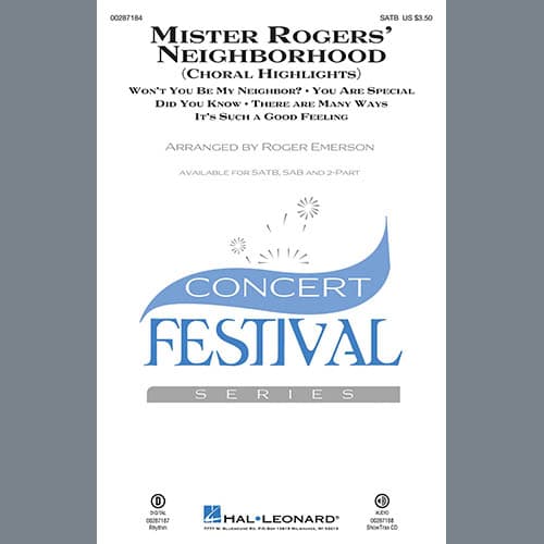 Mister Rogers' Neighborhood (Choral Highlights) (arr. Roger Emerson) - Drums