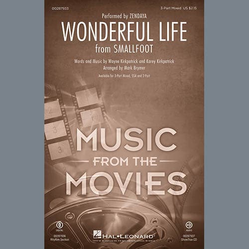 Wonderful Life (from Smallfoot) (arr. Mark Brymer) - Synthesizer