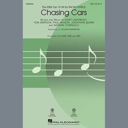 Chasing Cars (arr. Roger Emerson)
