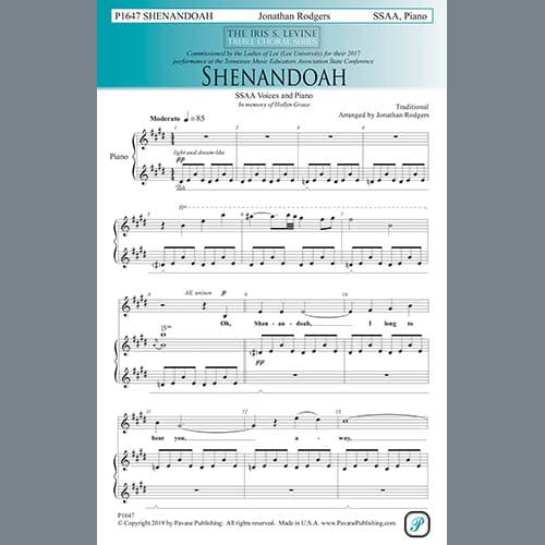 Shenandoah (arr. Jonathan Rodgers)
