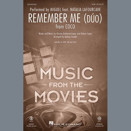 Remember Me (Duo) (from Coco) (arr. Audrey Snyder)
