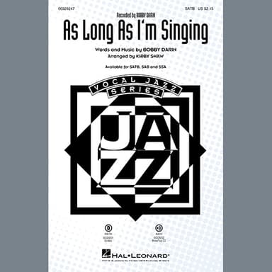 As Long As I'm Singing (arr. Kirby Shaw) - Bb Tenor Saxophone
