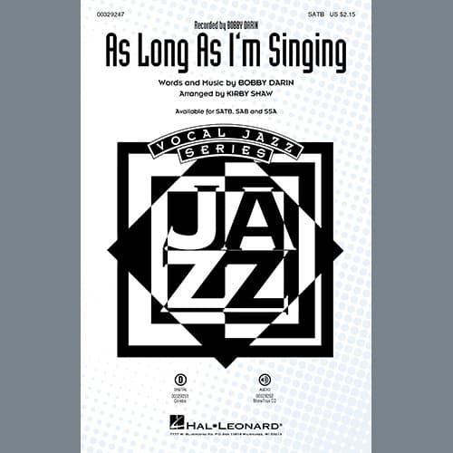 As Long As I'm Singing (arr. Kirby Shaw) - Guitar