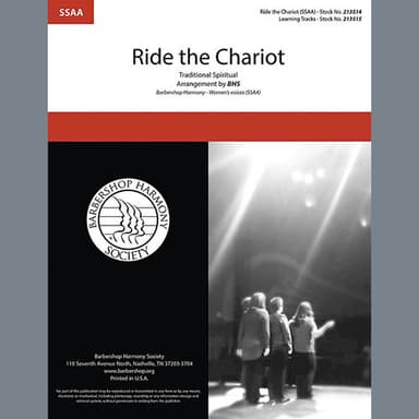 Ride The Chariot (arr. Barbershop Harmony Society)