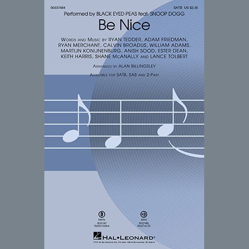Be Nice (feat. Snoop Dogg) (arr. Alan Billingsley) - Drums