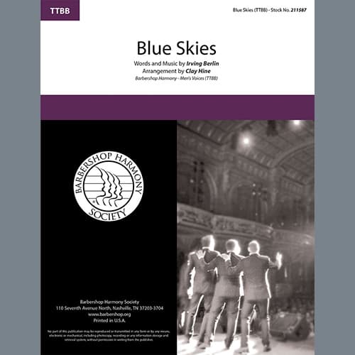 Blue Skies (from Betsy) (arr. Clay Hine)