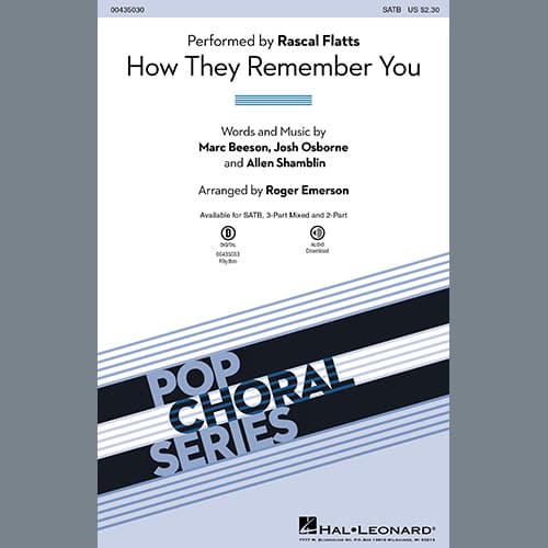 How They Remember You (arr. Roger Emerson) - Synthesizer