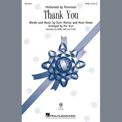 Thank You (arr. Mac Huff)