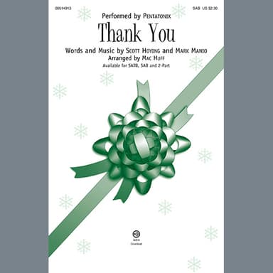 Thank You (arr. Mac Huff)