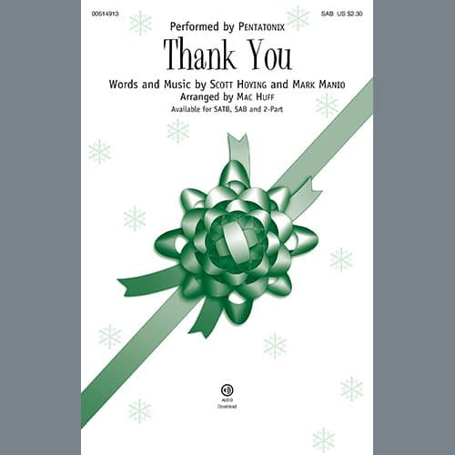 Thank You (arr. Mac Huff)