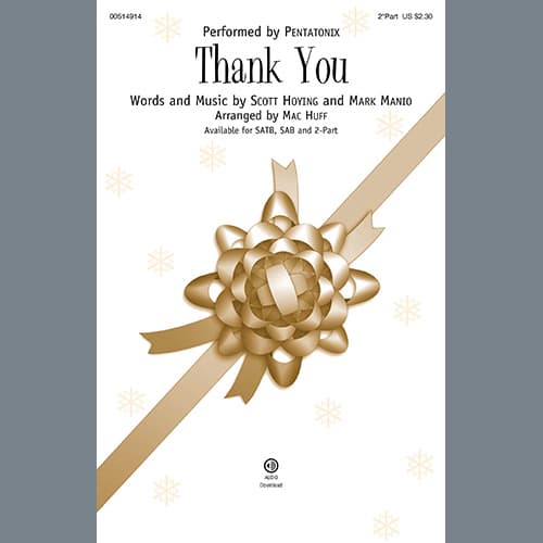 Thank You (arr. Mac Huff)