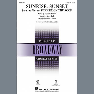 Sunrise, Sunset (from Fiddler On The Roof) (arr. John Leavitt) - String Bass