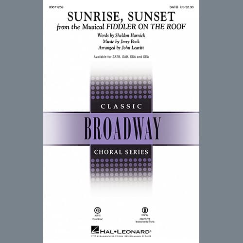 Sunrise, Sunset (from Fiddler On The Roof) (arr. John Leavitt) - String Bass