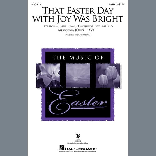 That Easter Day With Joy Was Bright (arr. John Leavitt) - Percussion