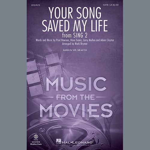 Your Song Saved My Life (from Sing 2) (arr. Mark Brymer) - Drums