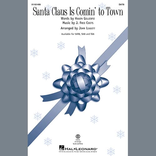 Santa Claus Is Comin' To Town (arr. John Leavitt) - String Bass
