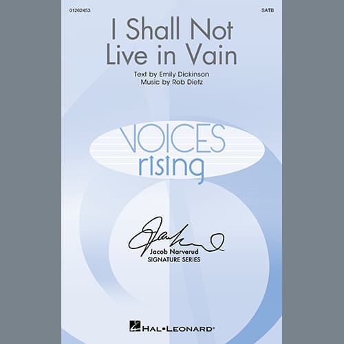 I Shall Not Live In Vain
