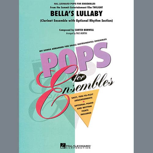 Bella's Lullaby (Clarinet Ensemble with Opt. Rhythm Section) - Full Score
