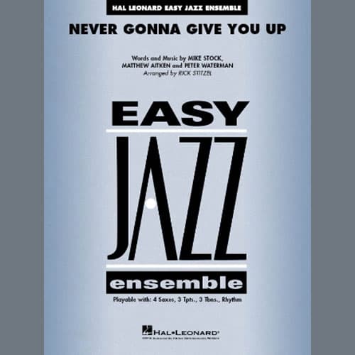 Never Gonna Give You Up (arr. Rick Stitzel) - Alto Sax 2