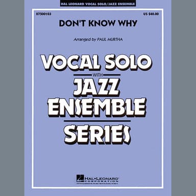 Don't Know Why (arr. Paul Murtha) - Full Score