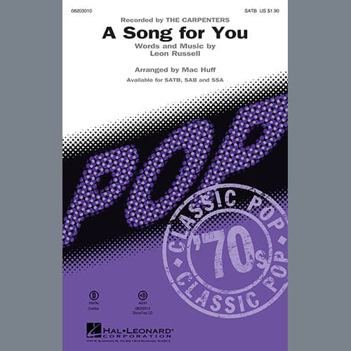 A Song For You (arr. Mac Huff) - Synthesizer