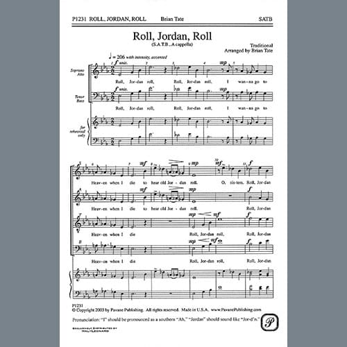 Roll, Jordan, Roll (arr. Brian Tate)