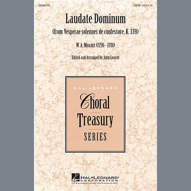 Laudate Dominum (from Vesperae solennes de confessore, K. 339) (arr. John Leavitt)
