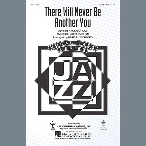 There Will Never Be Another You (arr. Paris Rutherford)