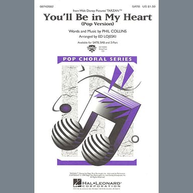 You'll Be In My Heart (Pop Version) (from Tarzan) (arr. Ed Lojeski)