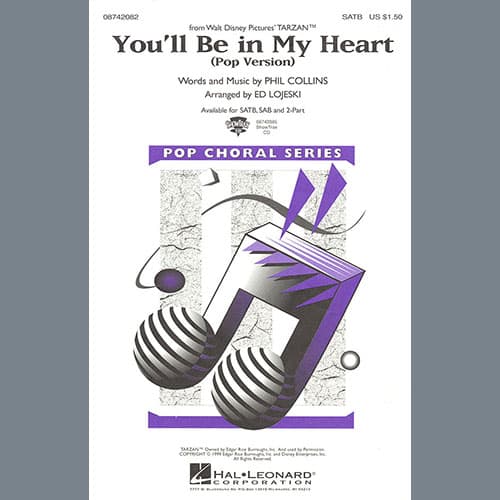 You'll Be In My Heart (Pop Version) (from Tarzan) (arr. Ed Lojeski)